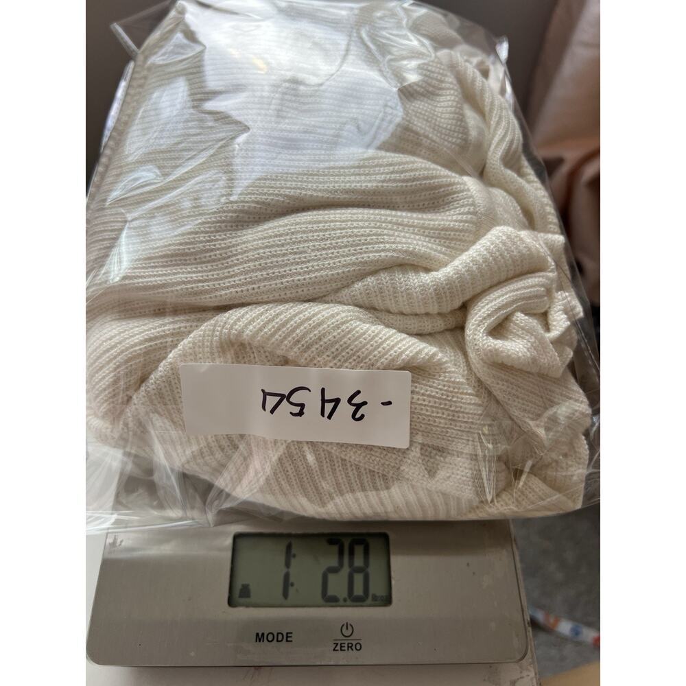 Lululemon Women's Cashlu Knit Textured Wrap Sz M L Cream - Picture 16 of 16